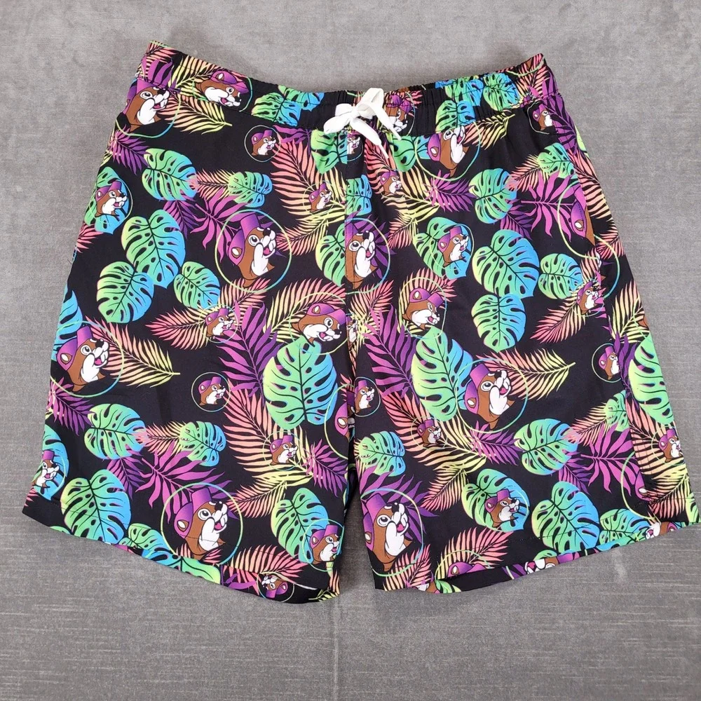 Buckee's Mens Tropical Leaf‎ Swim Trunks Shorts Size Large